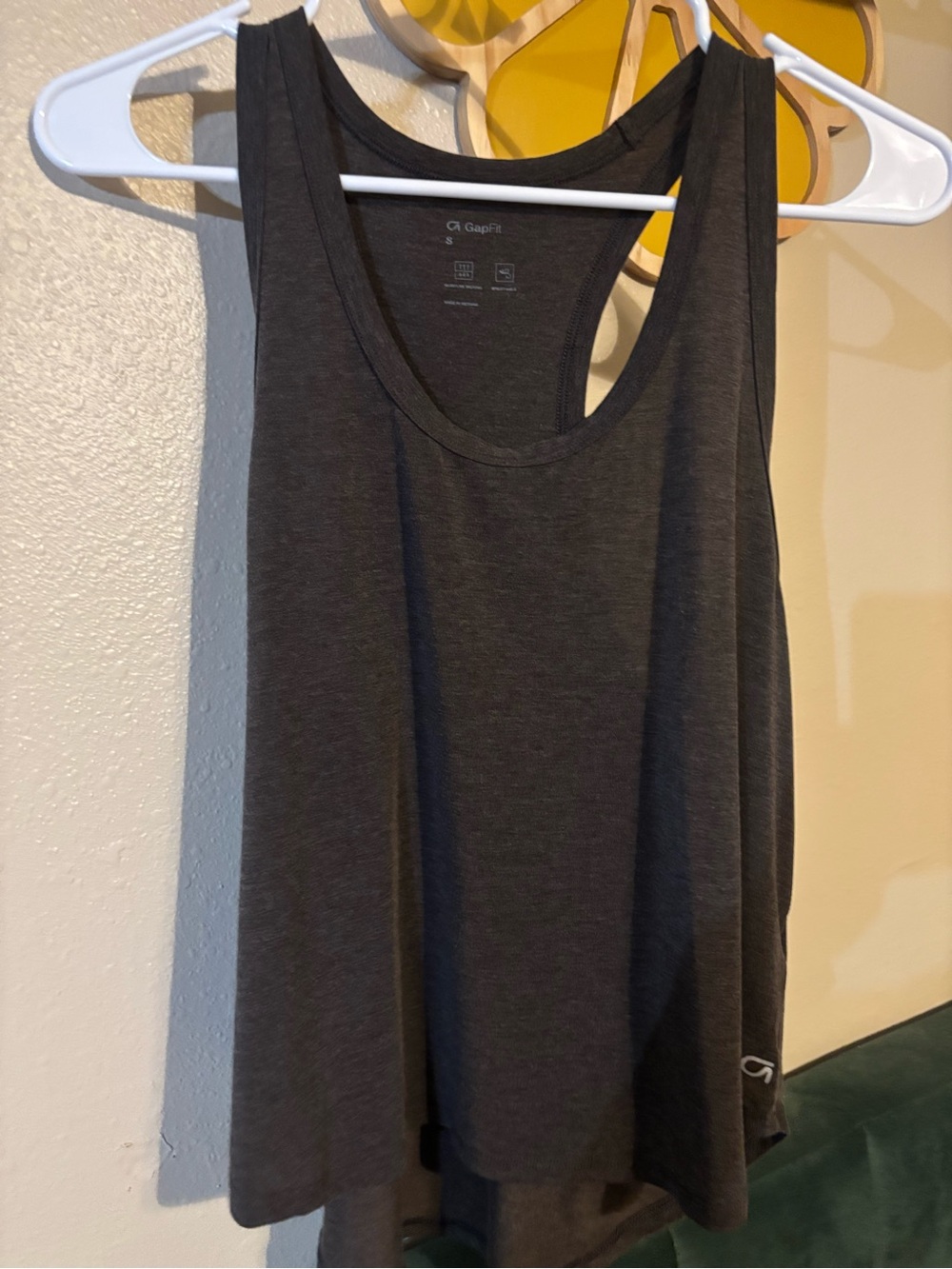 GAP Women's Charcoal Racerback Tank Top
